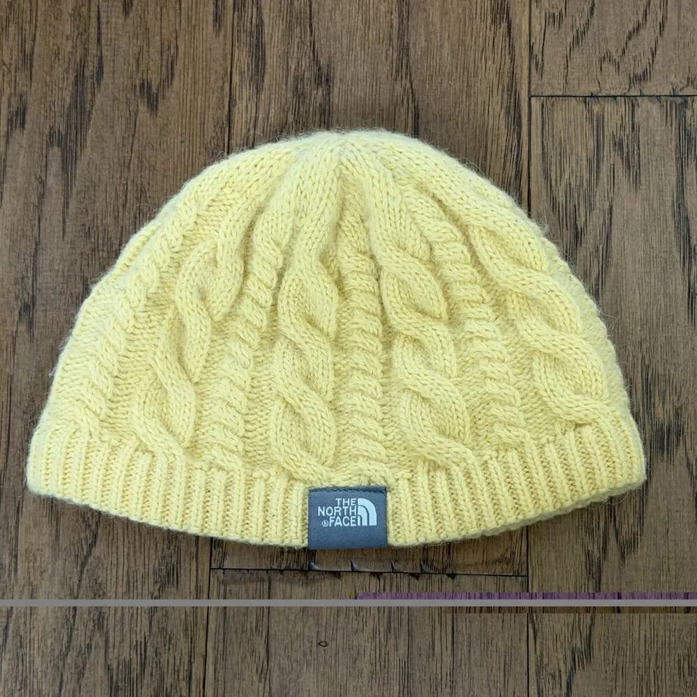 The North Face Hat Beanie Youth Yellow Logo
